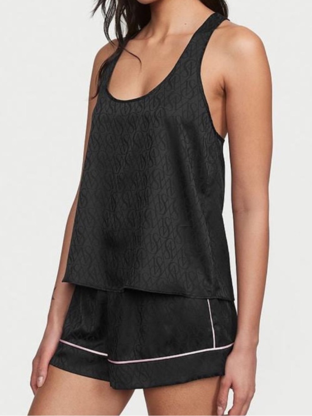 Victoria’s Secret Black Scoop Neck Tank sleep Top - Women's size Large NEW